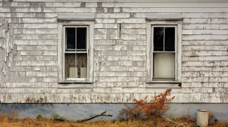 peeling old wood sidingの素材