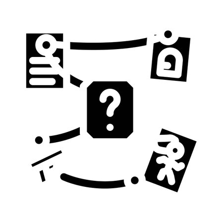 insufficient evidence crime glyph icon vector illustrationのイラスト素材