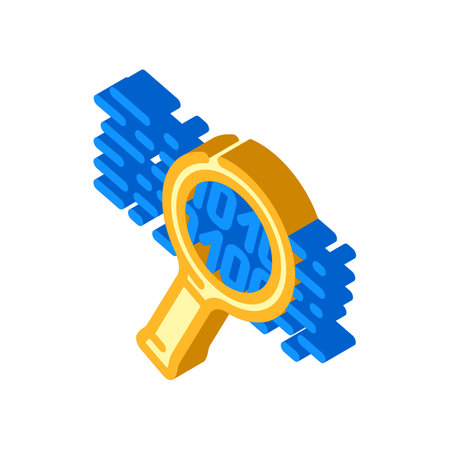 digital evidence crime isometric icon vector illustrationのイラスト素材