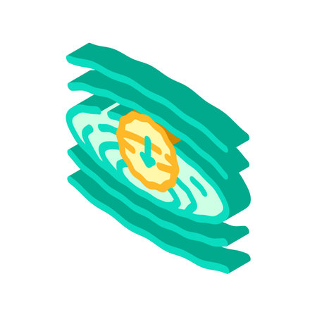 the nature of gravity unsolved mystery isometric icon vector illustrationのイラスト素材