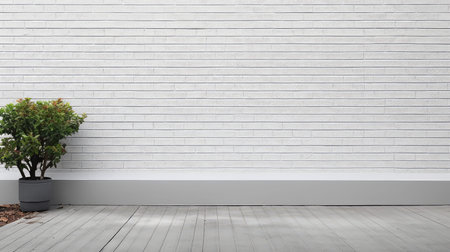 sleek brick wall and sidewalkの素材