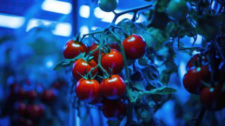 tomato greenhouse blue ledの素材