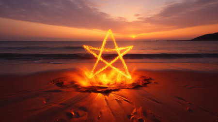 reflection fire pentagramの素材