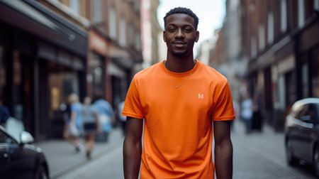 jeans orange tshirtの素材