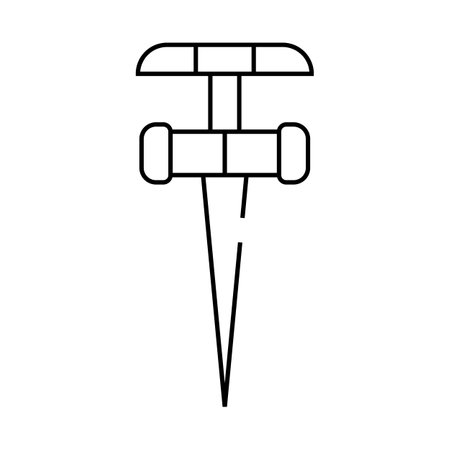 watering tool line icon vector isolated illustrationのイラスト素材