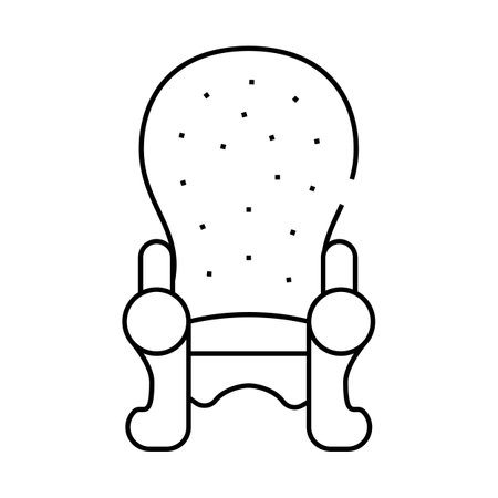 king throne line icon vector black illustrationのイラスト素材