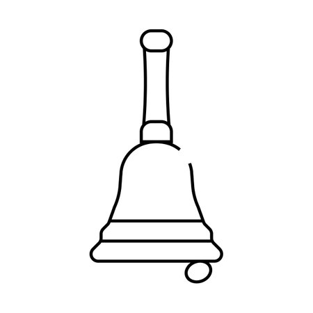graduation bell line icon vector illustration signのイラスト素材