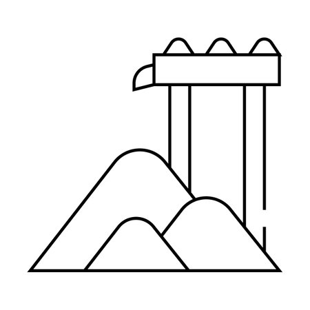 waste for production bio fuel line icon vector illustrationのイラスト素材
