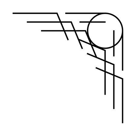 elegance corner line icon vector illustration flatのイラスト素材