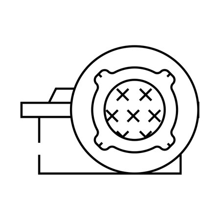 concrete products, sewer hatches building material line icon vector illustrationのイラスト素材