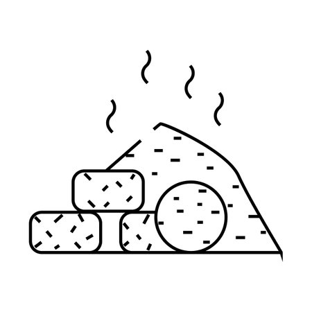 pressed compost line icon vector illustrationのイラスト素材