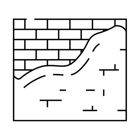 design wall line icon vector illustrationのイラスト素材