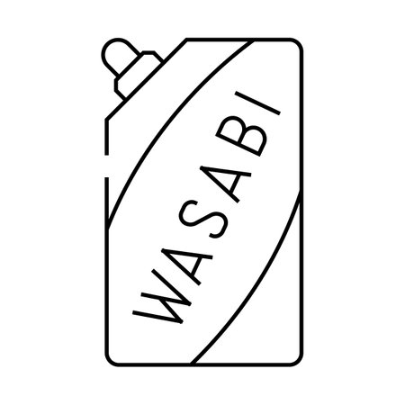 package wasabi line icon vector illustrationのイラスト素材