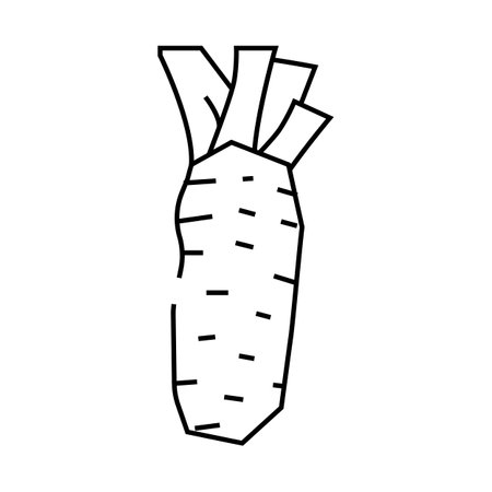 vegetable plant wasabi line icon vector illustrationのイラスト素材
