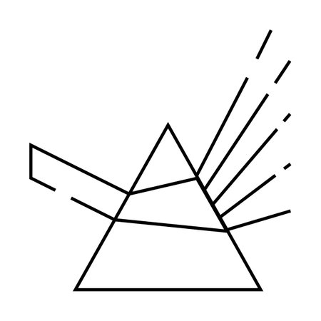 prism light line icon vector illustrationのイラスト素材
