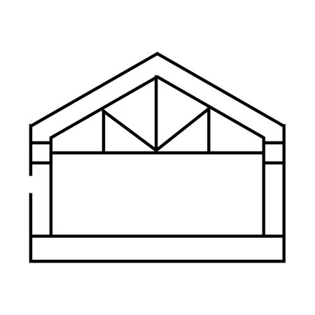 garage metal frame line icon vector illustrationのイラスト素材