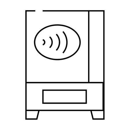 contactless payment pay pass line icon vector illustrationのイラスト素材