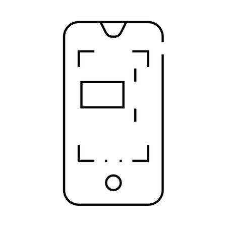 autofocus photo camera line icon vector illustrationのイラスト素材