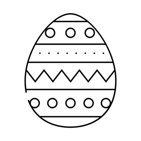 easter holiday line icon vector illustrationのイラスト素材