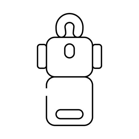 massage table line icon vector illustrationのイラスト素材