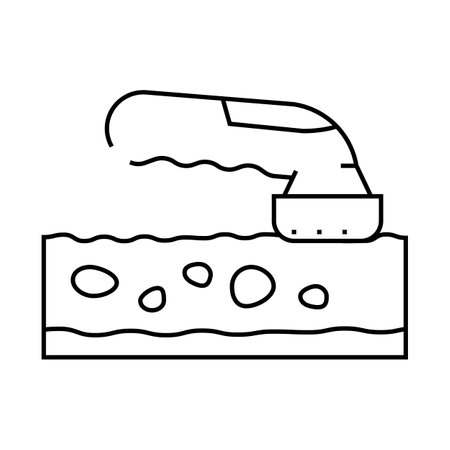 removal of age spots line icon vector illustrationのイラスト素材