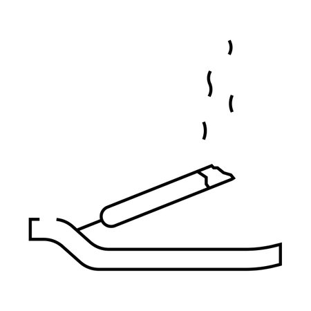 incense aromatic accessory line icon vector illustrationのイラスト素材
