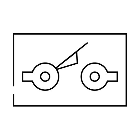 limit switch mechanism line icon vector illustrationのイラスト素材