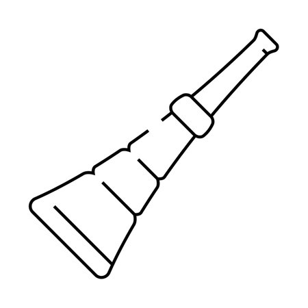 fipple flute line icon vector illustrationのイラスト素材
