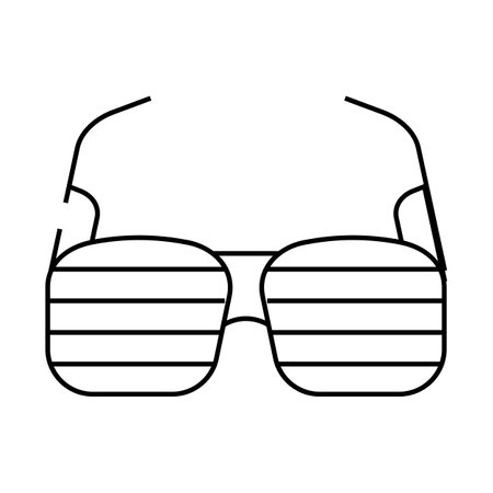 glasses boss accessory line icon vector illustrationのイラスト素材