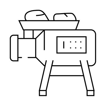 meat grinder line icon vector illustrationのイラスト素材