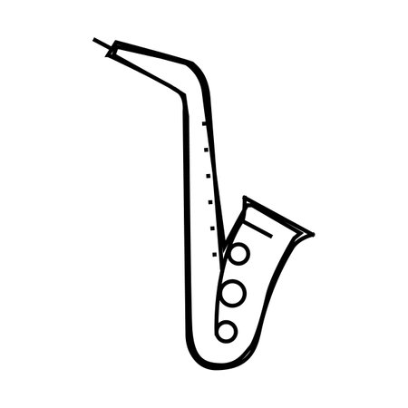 jazz music line icon vector illustrationのイラスト素材