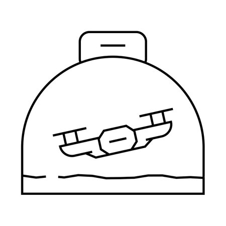 sports flights on copters line icon vector illustrationのイラスト素材