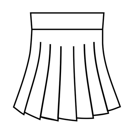 pleated skirt line icon vector illustrationのイラスト素材