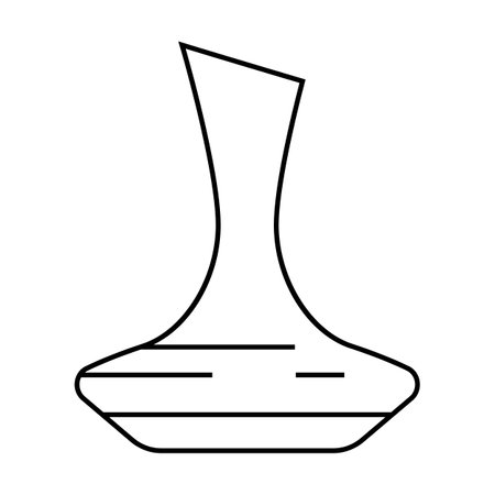 decanter wine line icon vector illustrationのイラスト素材
