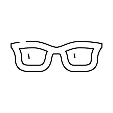 hipster glasses optical line icon vector illustrationのイラスト素材