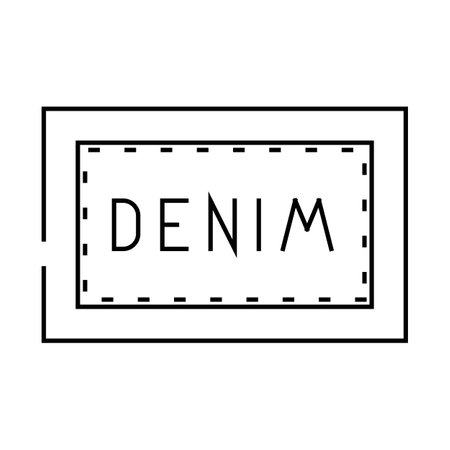 label denim line icon vector illustrationのイラスト素材