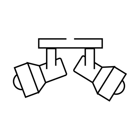 interior lamp ceiling line icon vector illustrationのイラスト素材