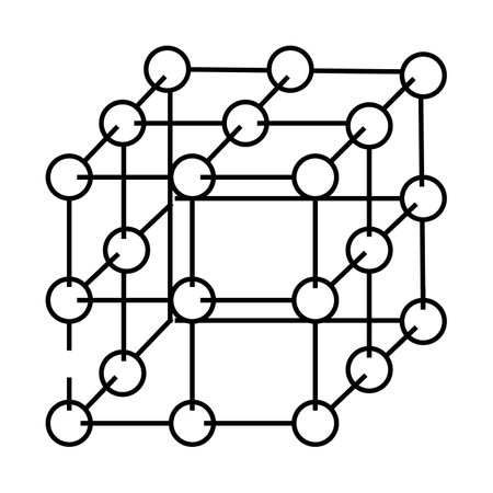 network molecular structure line icon vector illustrationのイラスト素材