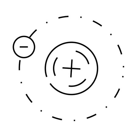 physics molecular structure line icon vector illustrationのイラスト素材