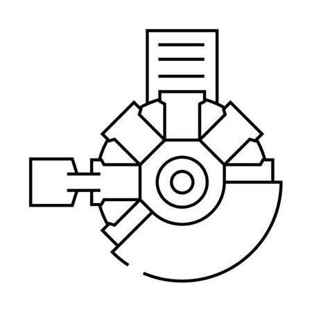 copper smelter cast anodes line icon vector illustrationのイラスト素材