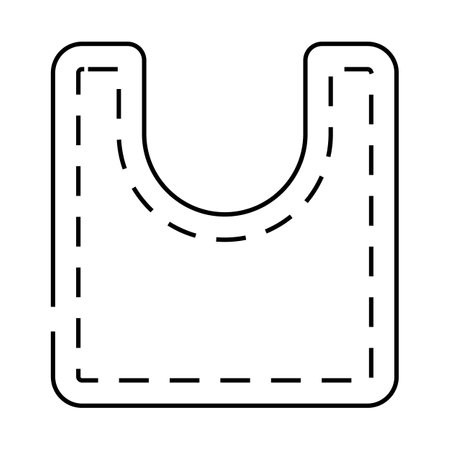 chenille rug home interior line icon vector illustrationのイラスト素材