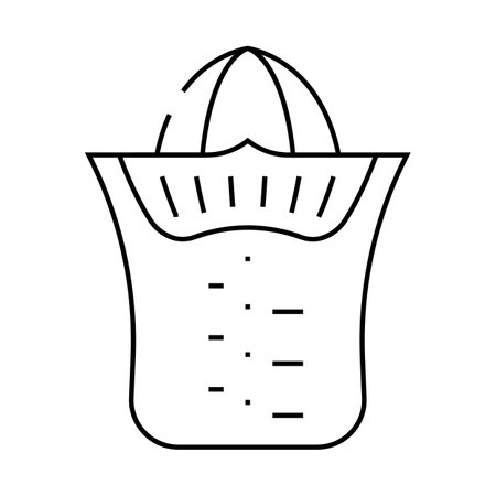 citrus juicer kitchen cookware line icon vector illustrationのイラスト素材