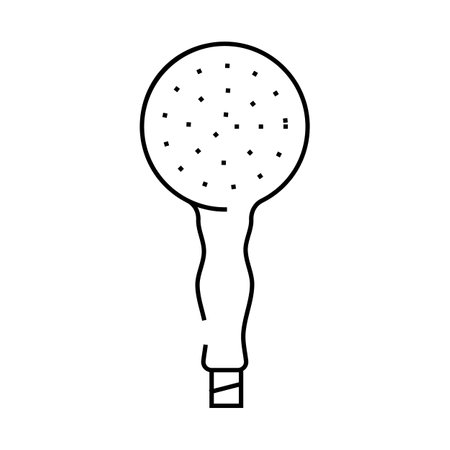 shower bathroom interior line icon vector illustrationのイラスト素材