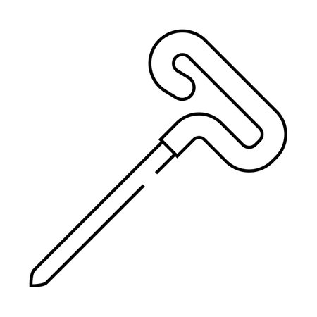 blocking pins knitting wool line icon vector illustrationのイラスト素材