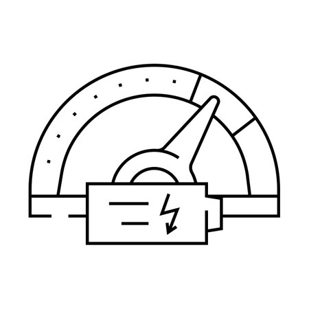 charging speed electric line icon vector illustrationのイラスト素材