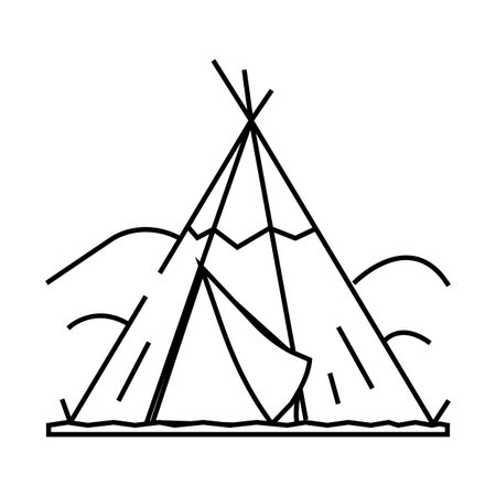 eco tourism green living line icon vector illustration