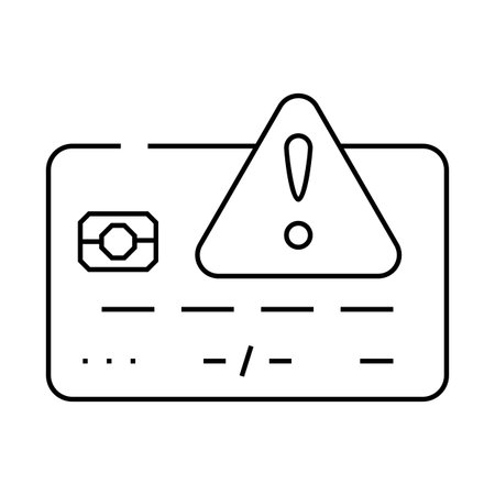 stolen card bank payment line icon vector illustrationのイラスト素材