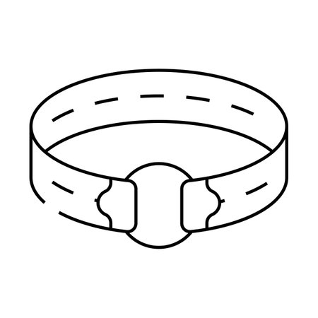 choker jewelry line icon vector illustrationのイラスト素材