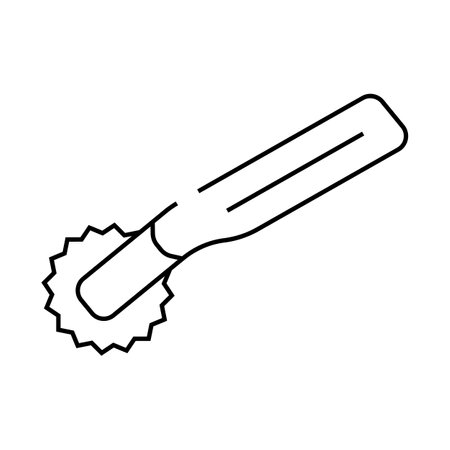 tracing wheel embroidery hobby line icon vector illustrationのイラスト素材