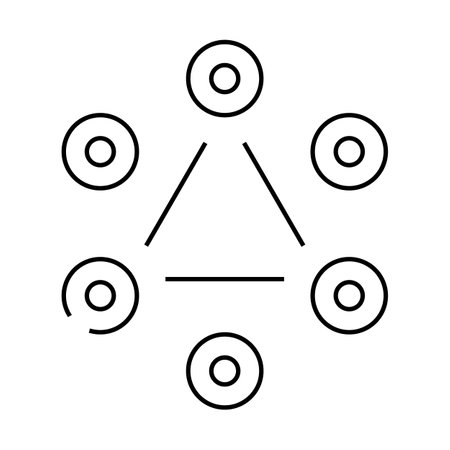 color theory ux ui design line icon vector illustrationのイラスト素材